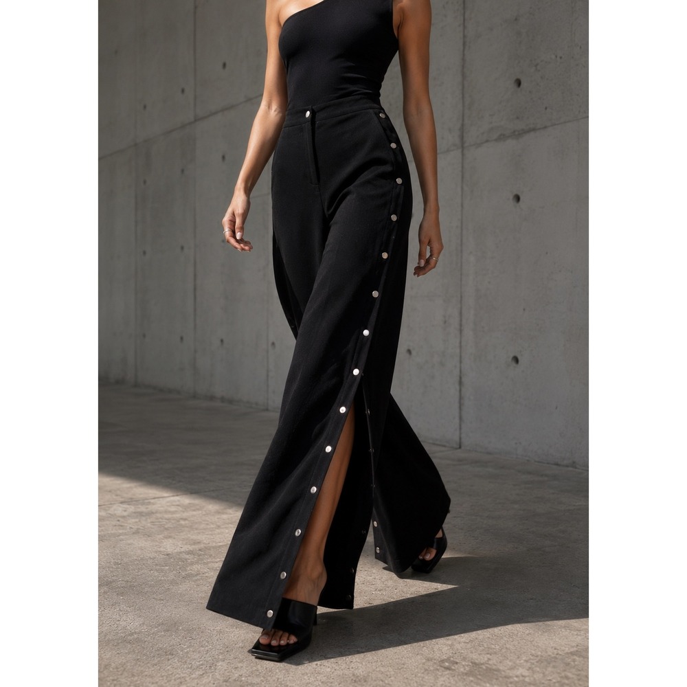 I.AM.GIA Kasumi Snap‎ Side Wide Leg Pants Black XS